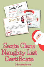 Free Printable Naughty List Warning Letter From Santa - 24hourfamily.com