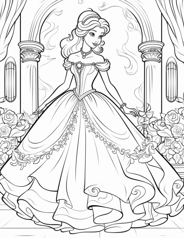 Cinderella ballerina coloring pages