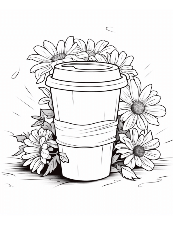coffee coloring sheets