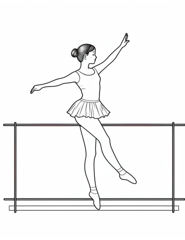 Ballet Barre Coloring Page