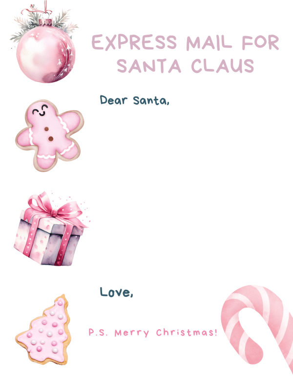 dear santa printable letter free pdf