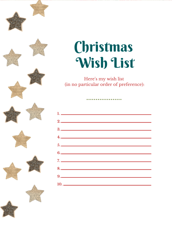 christmas wish list printable pdf free