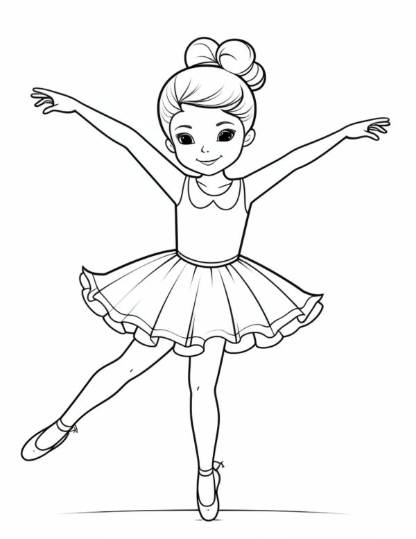 simple ballerina coloring pages