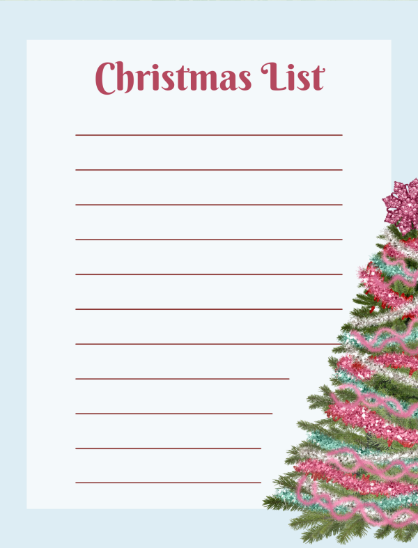 merry christmas aesthetic christmas wish list printable
