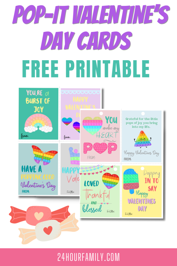 pop-it valentines day cards free printable valentines day cards for valentine's parties classroom