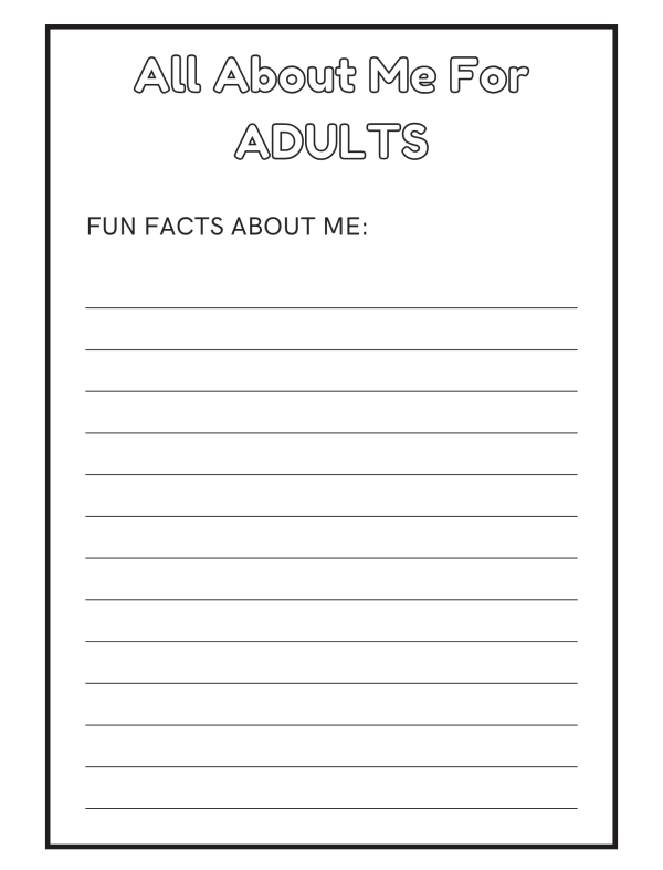 get to know me printable for teens