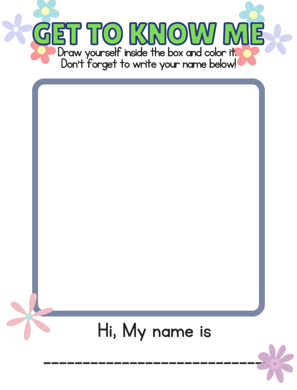 get to know me printable templates