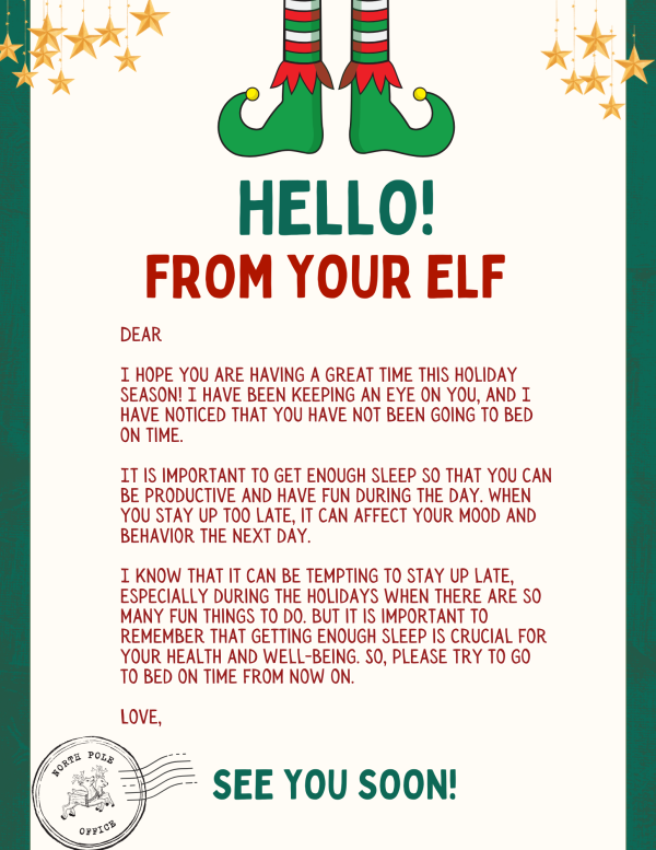 hello letter from elf on the shelf to correct bad behavior encourage good behavior