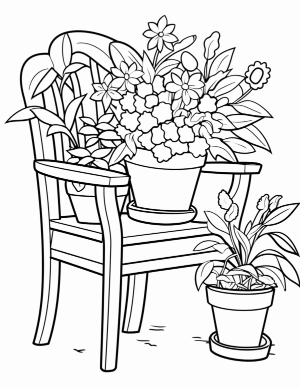 outdoor chair coloring pages
