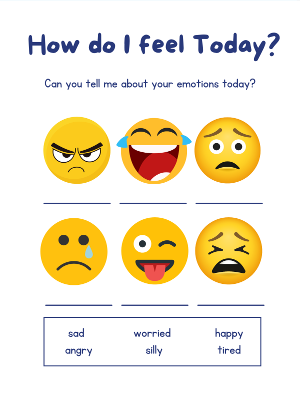 how do I feel today? free printable with emojis