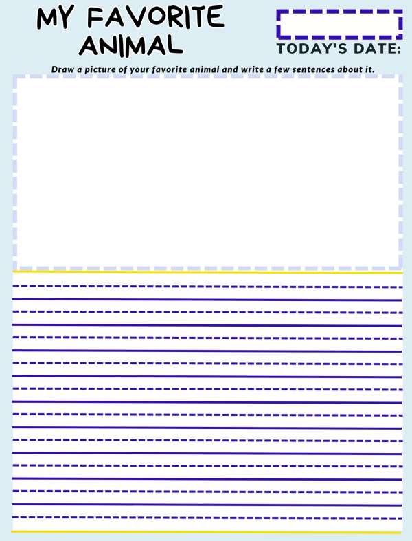 my favorite animal worksheet printable pdf free