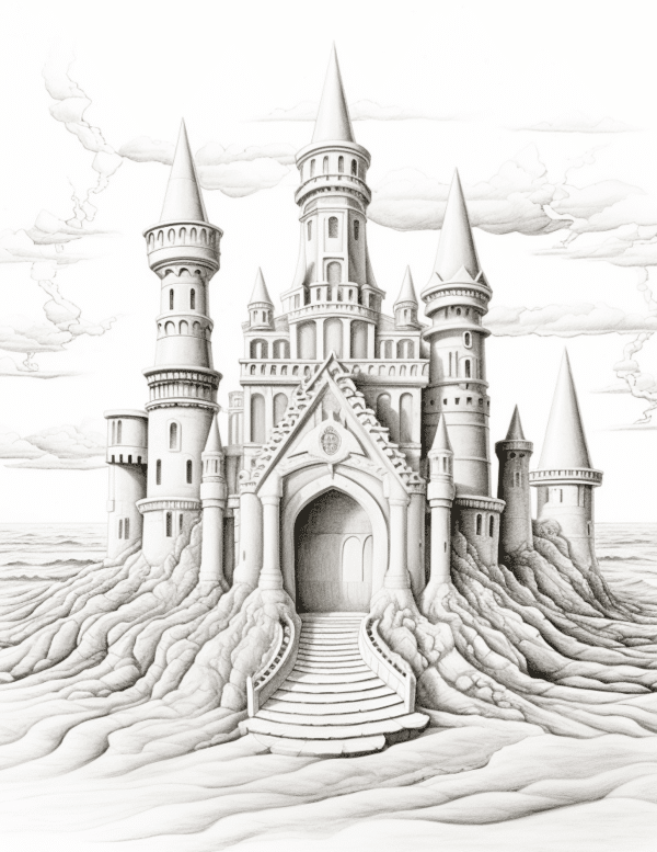 Elegant sand castle