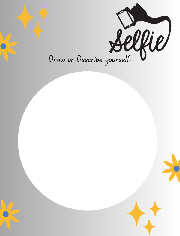 draw yourself draw a picture of your self draw a selfie printable for teens