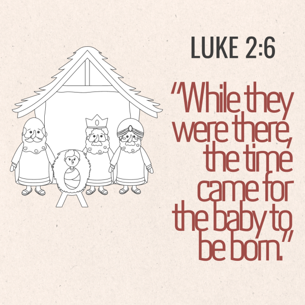 Printable advent scripture cards to celebrate advent luke 2:6