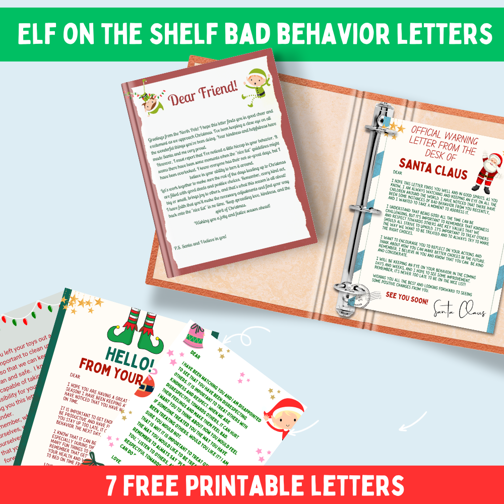 Elf Bad Behavior Letters (7 Free Letters)