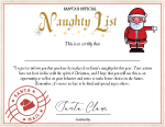 Free Printable Naughty List Warning Letter From Santa - 24hourfamily.com