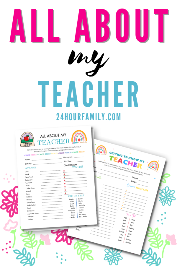 Printable all about me teacher teacher appreciation day get to know my teacher