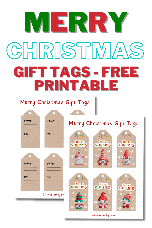Merry Christmas gift tags free printable tags for christmas gifts 