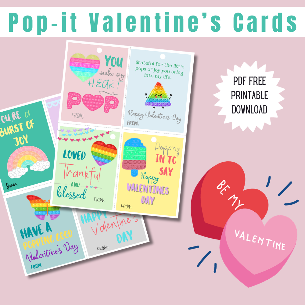 Free Printable Pop-It Valentine Cards