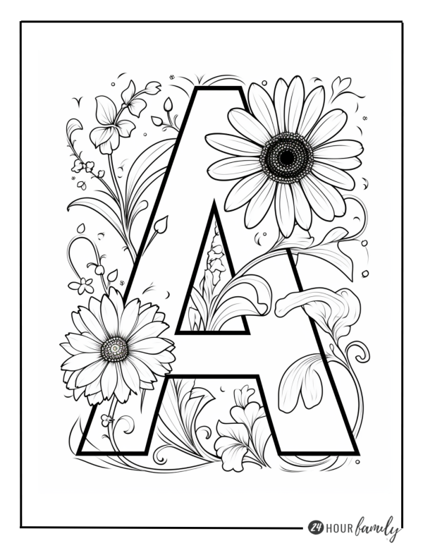 letter a coloring pages adult coloring pages easy cloring pages cute coloring pages for kids and adults