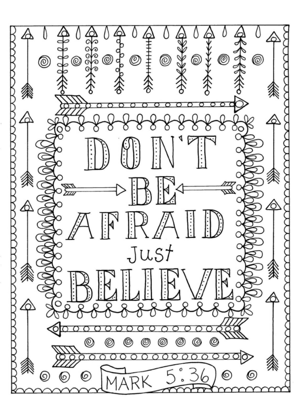 Don't be afraid coloring pages