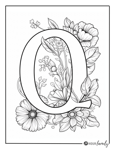 Adult Coloring Pages of the Alphabet - 24hourfamily.com