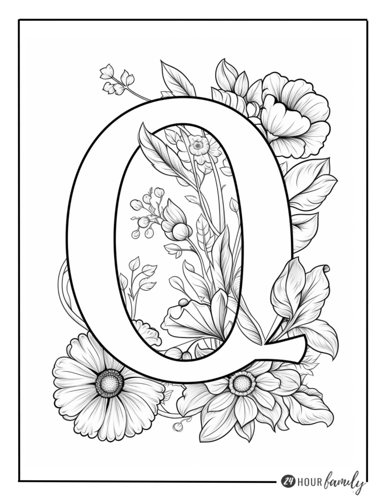 Adult Coloring Pages of the Alphabet - 24hourfamily.com