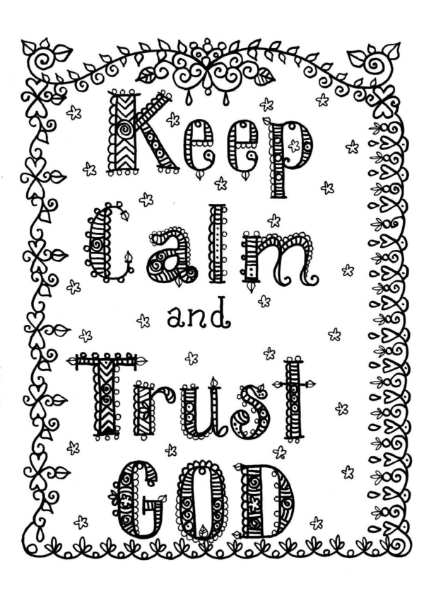 Trust God coloring pages 