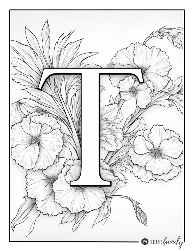 Free Adult Alphabet Coloring Pages: Printable A–Z Letters ...