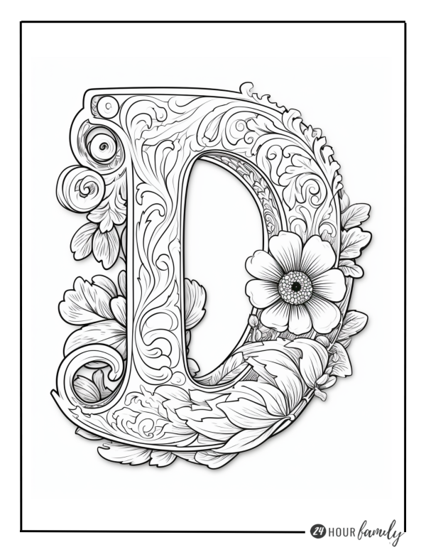 letter d coloring pages adult coloring pages easy cloring pages cute coloring pages for kids and adults
