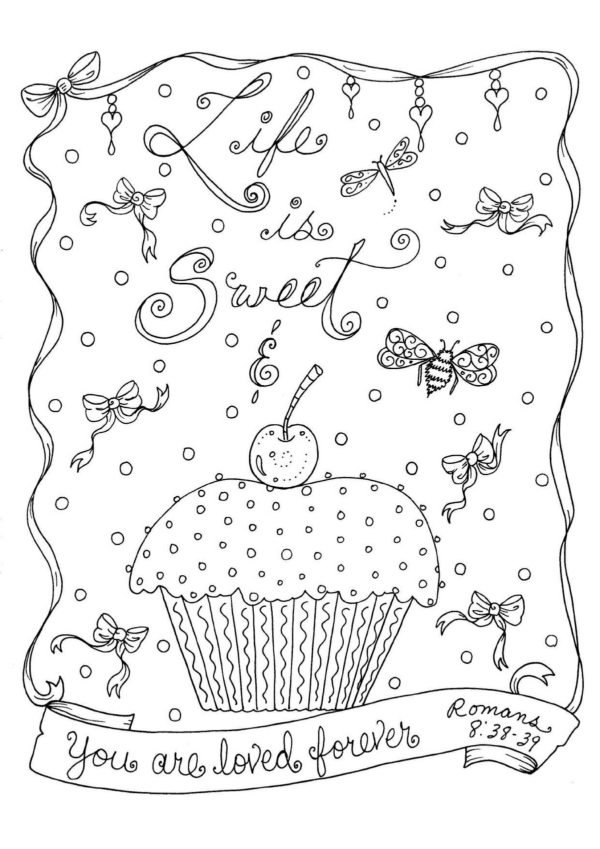 your are loved forever Romans 8:38-39 coloring pages