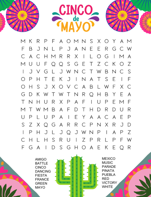 Cinco De Mayo Word Search Printables for all ages free printables