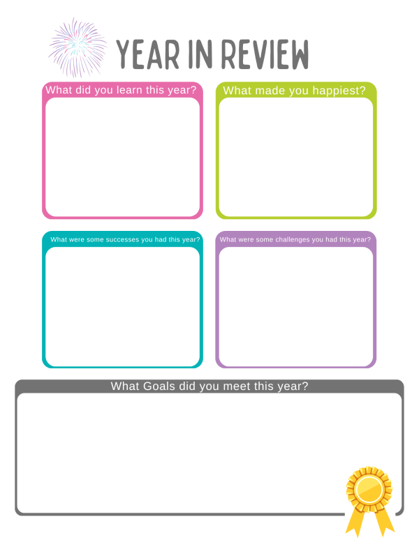 my year in review worksheet bullet journal printable free pdf template