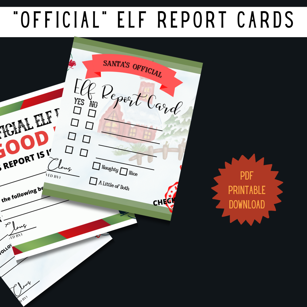 Free “Official Elf” Report Printable – 4 Options
