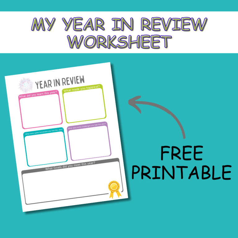 my year in review worksheet free printable pdf to print