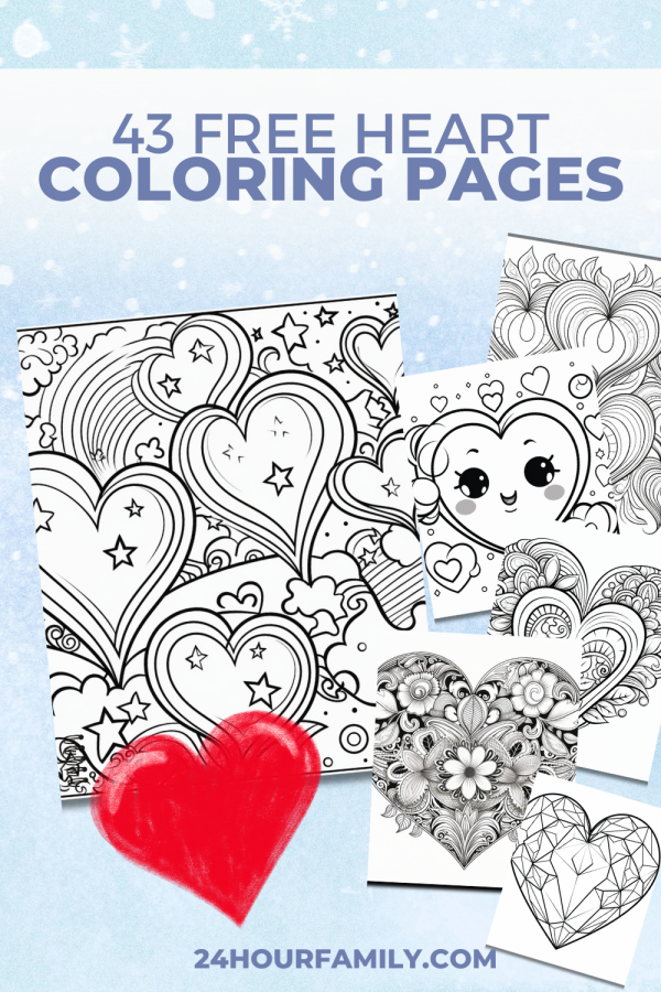 Free Printable Valentine's Day Heart Coloring PAges