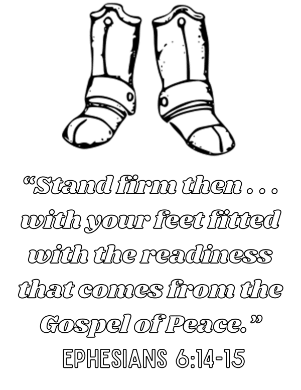 the Gospel of peace coloring pages