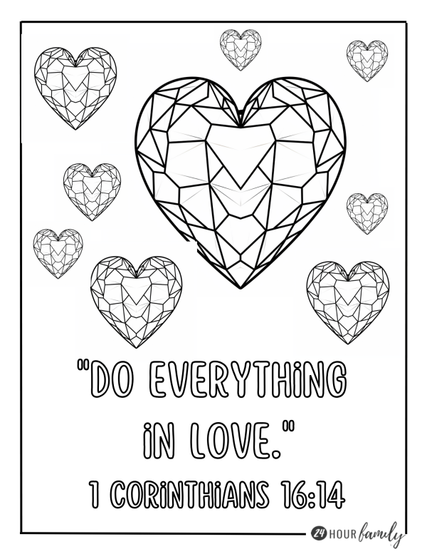 Do everything in love coloring pages for kids, teens, and adults bible verse coloring pages love coloring pages