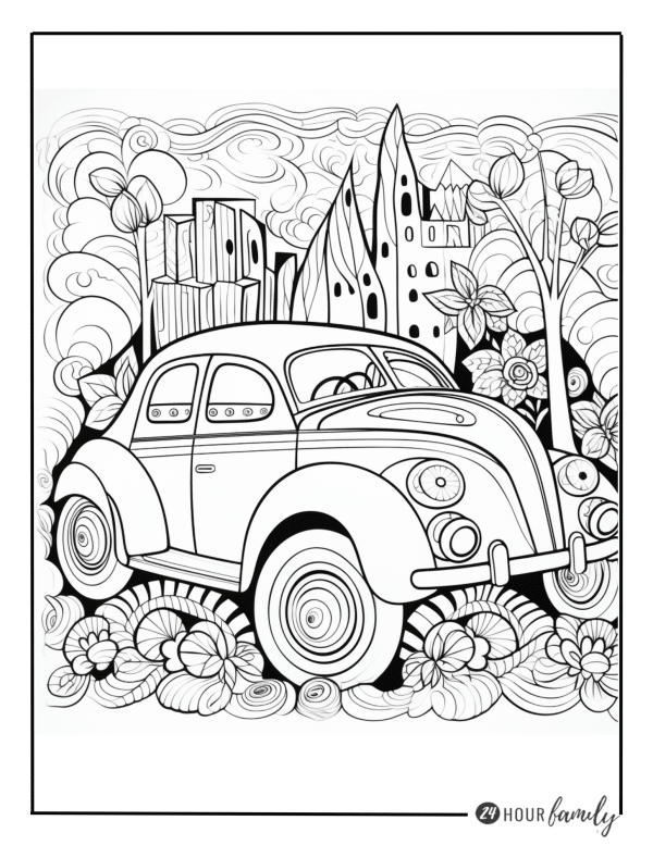 cars aesthetic coloring pages preppy colouring pages