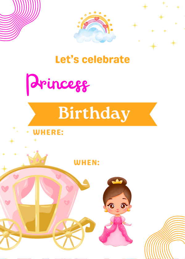 princess birthday party invitations for princess birthday party