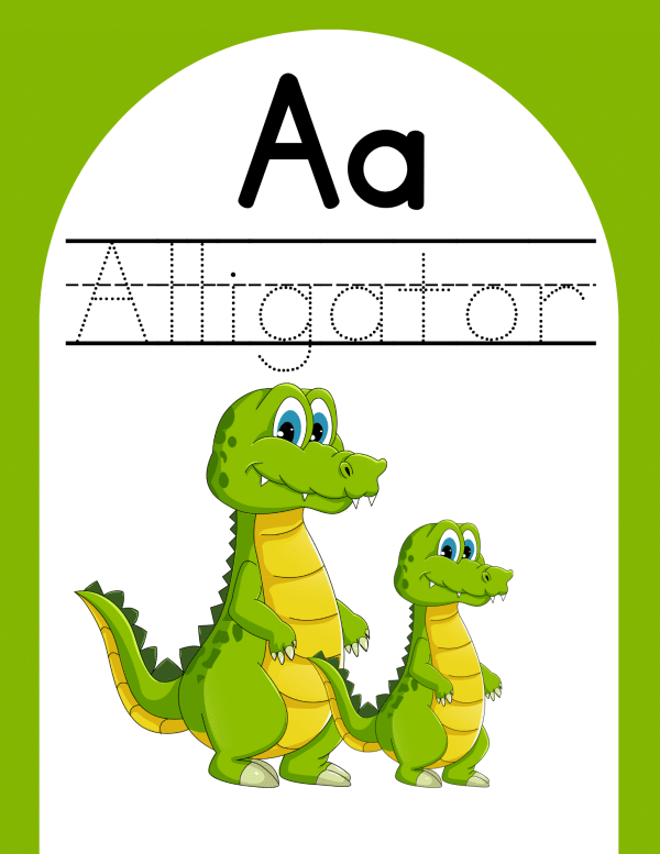 A is for alligator uppercase and lowercase practice fine motor skills practice letter practice