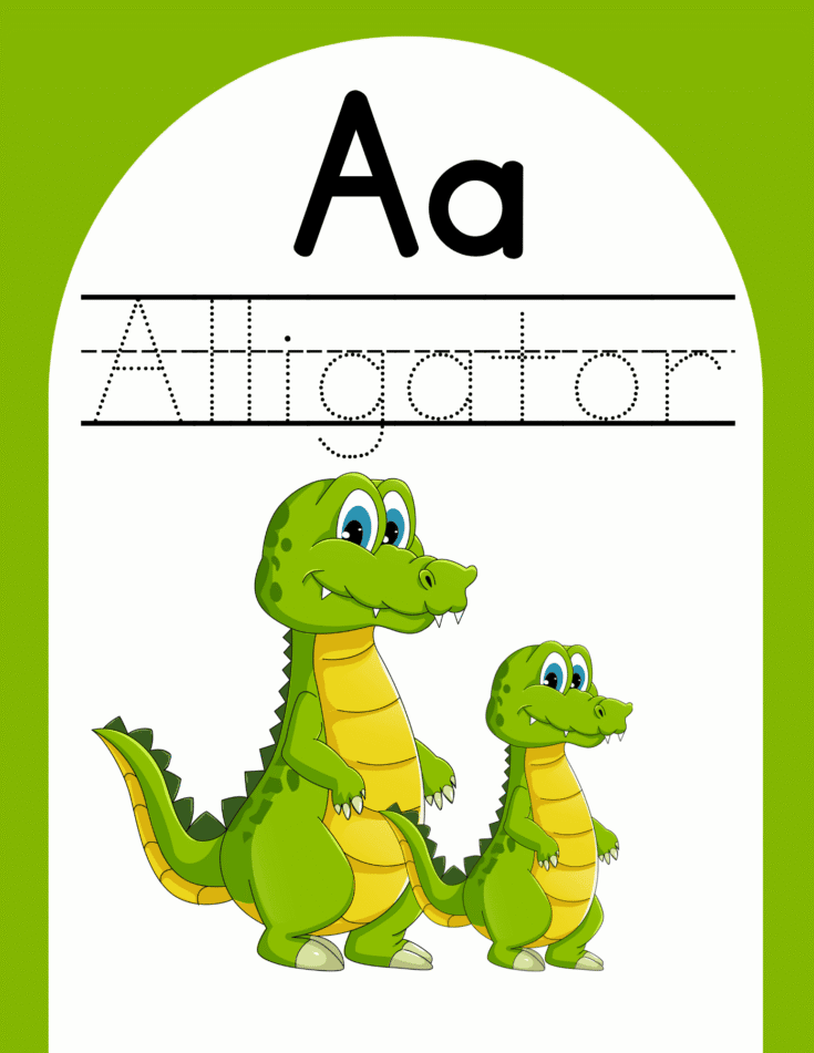 A is for alligator free printable letter A worksheets