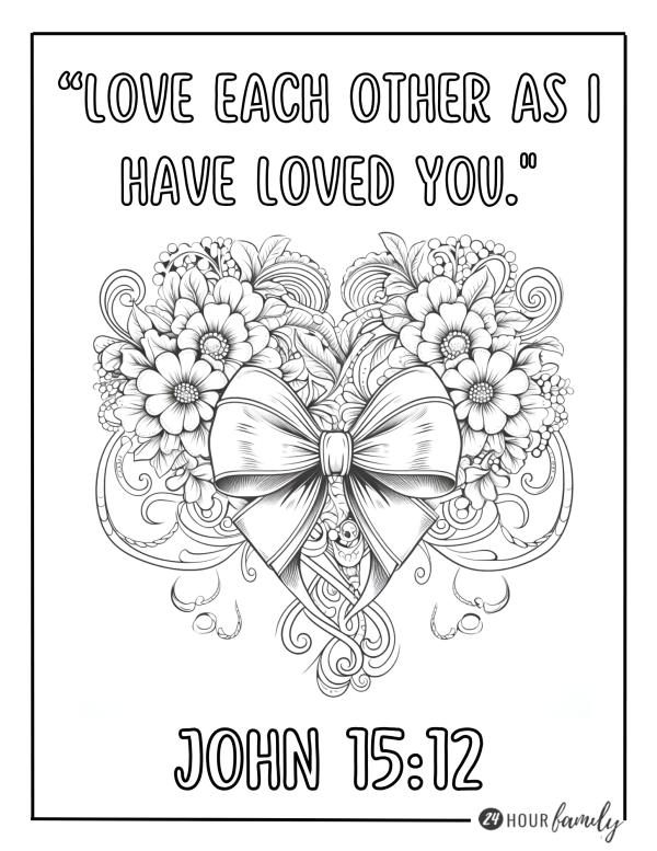 Love one another as I have loved you coloring pages