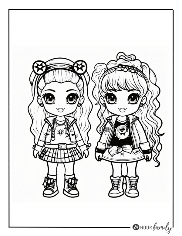Anime Characters coloring pages for tweens 