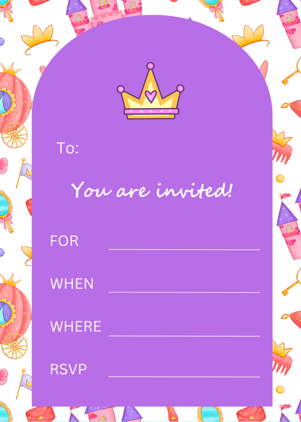 princess birthday party invitations for princess birthday party