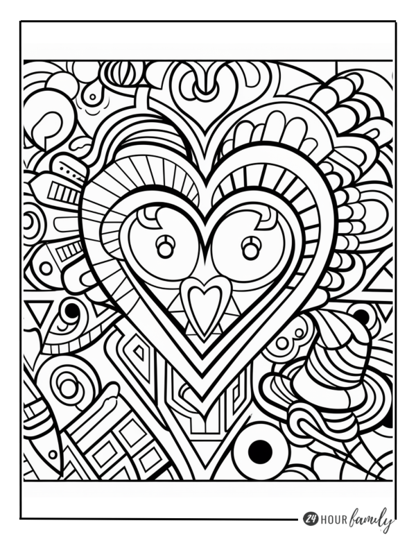 Free Heart Coloring pages