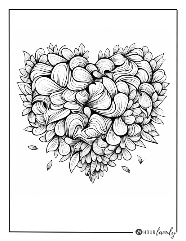 I love you heart coloring pages