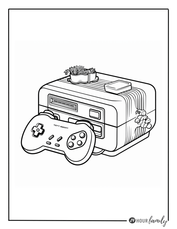 pac man vintage gaming system coloring pages