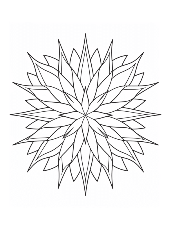 Printable watercolor template of a pumpkin and a flower star on taceable watercolor template of a flower star coloring page