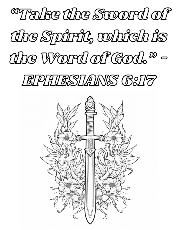 The sword of the spirit coloring pages for adults easy coloring pages for kids